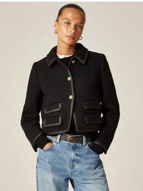 JCREW Lucie jacket in tweed in Black Size 4 Fall 2025  $348